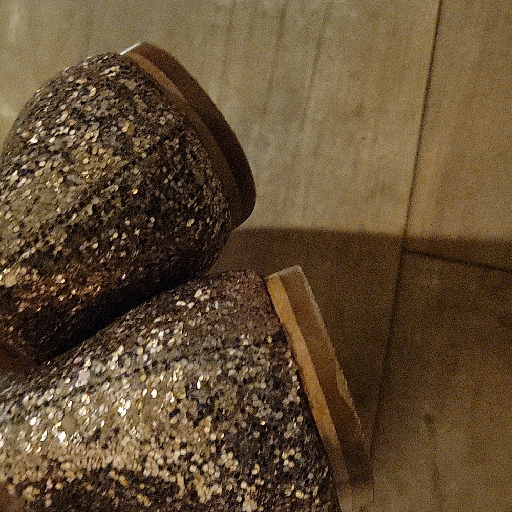 J.CREW Elegant GOLD  Glitter Mary Jane Shoes - Picture 6 of 7
